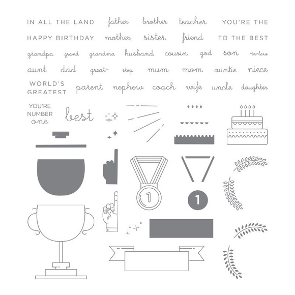 Stampin’ Up “World’s Best Trophy” Stamp Set - Picture 3 of 3